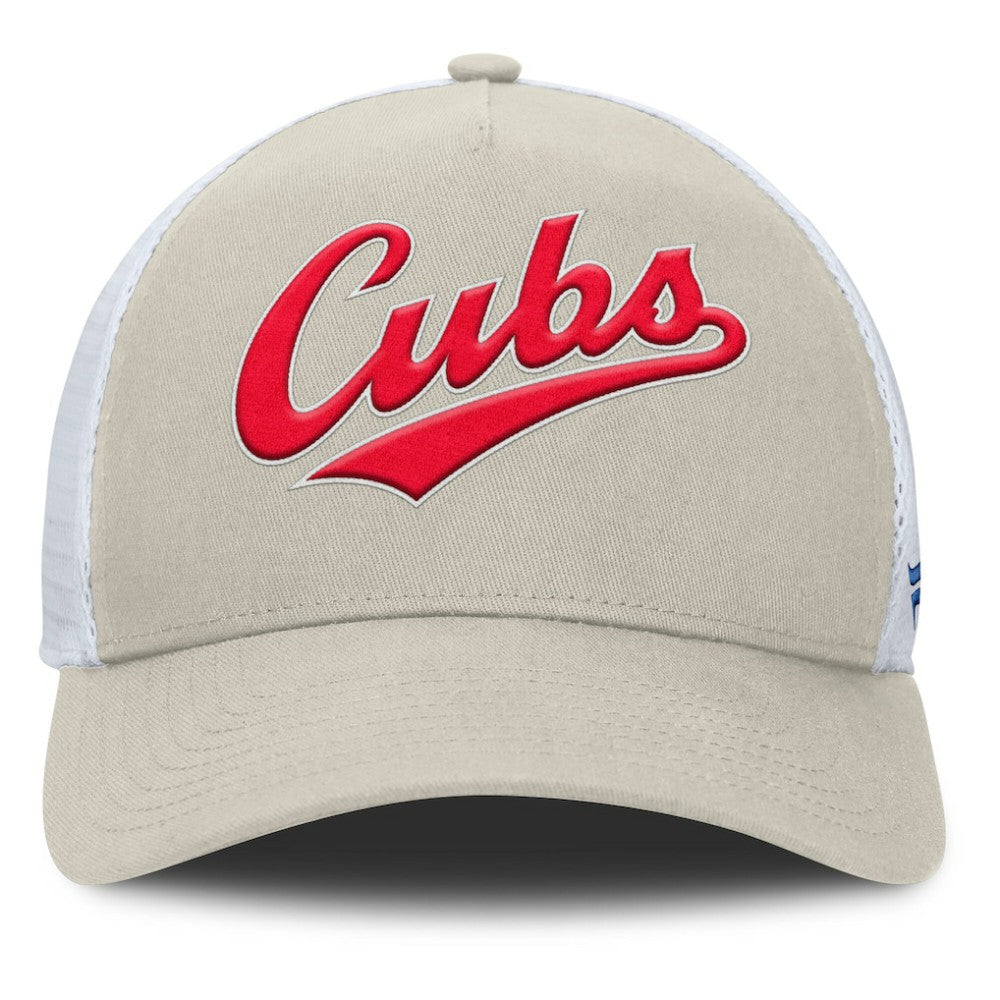 Chicago Cubs Fanatics Heritage Light Khaki A-Frame Adjustable Hat - Khaki - Fanatics Lifestyle