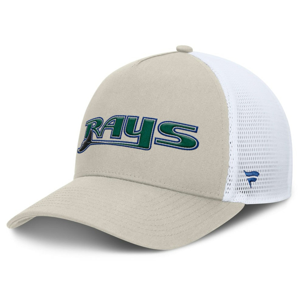 Tampa Bay Rays Fanatics Heritage Light Khaki A-Frame Adjustable Hat - Khaki - Fanatics on Sale