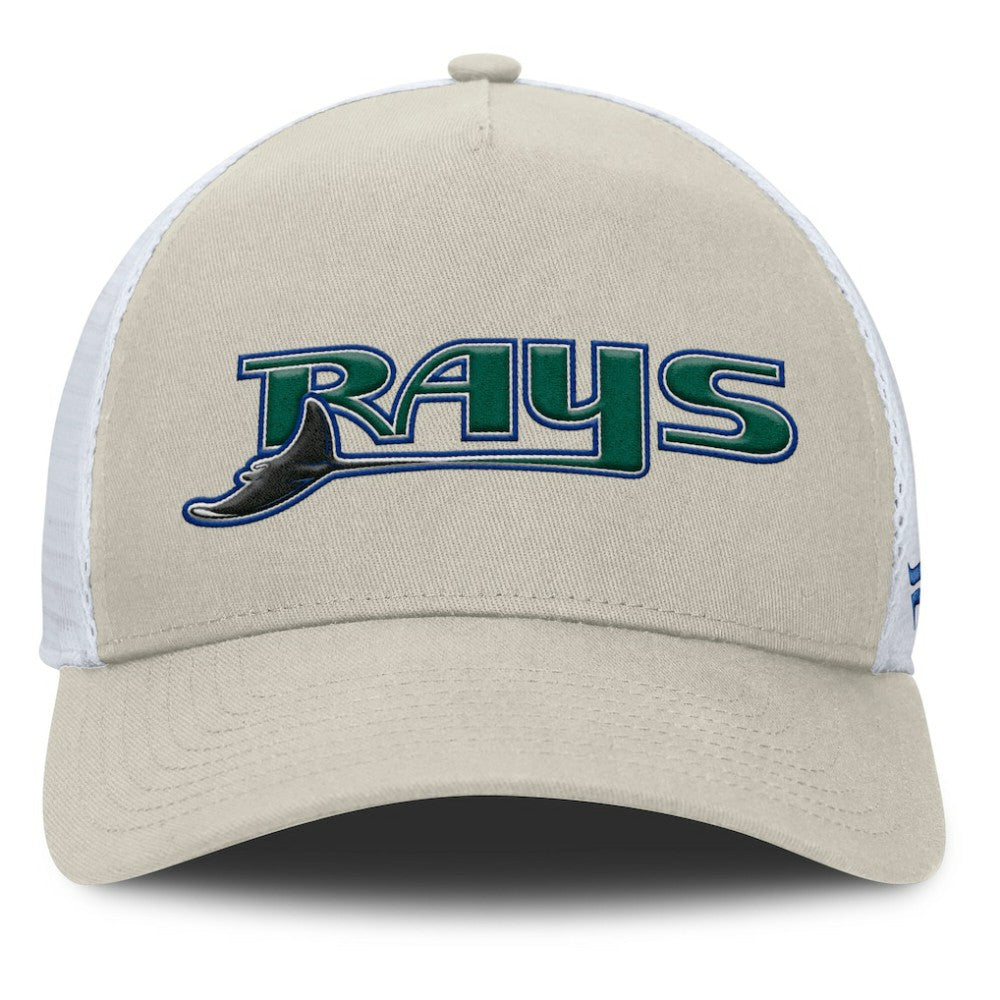 Tampa Bay Rays Fanatics Heritage Light Khaki A-Frame Adjustable Hat - Khaki - Fanatics on Sale