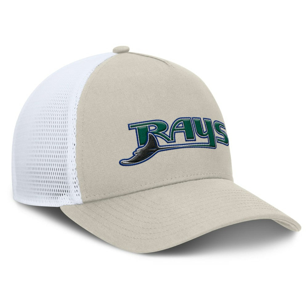 Tampa Bay Rays Fanatics Heritage Light Khaki A-Frame Adjustable Hat - Khaki - Fanatics on Sale