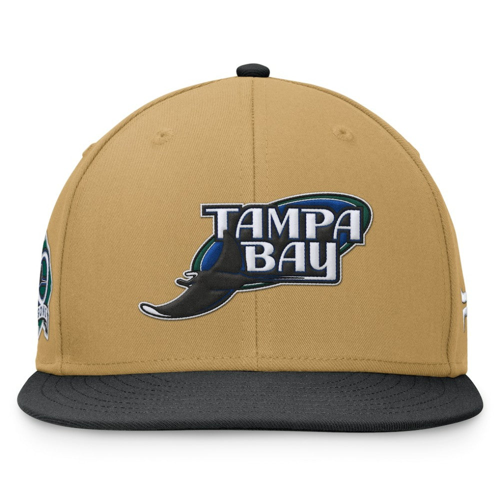 Tampa Bay Rays Fanatics  Heritage Two-Tone Fitted Hat - Khaki/Black - Fanatics Sale