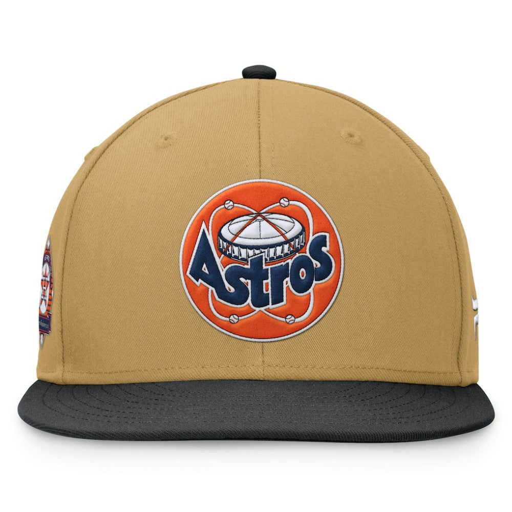 Houston Astros Fanatics  Heritage Two-Tone Fitted Hat - Khaki/Black - Fanatics Lifestyle