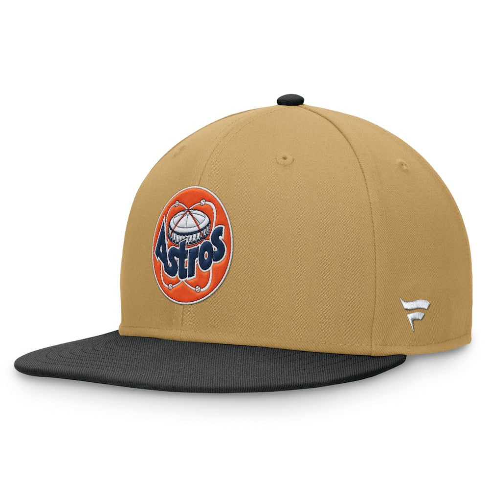 Houston Astros Fanatics  Heritage Two-Tone Fitted Hat - Khaki/Black - Fanatics Lifestyle