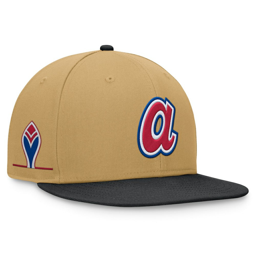 Atlanta Braves Fanatics  Heritage Two-Tone Fitted Hat - Khaki/Black - Fanatics Sale