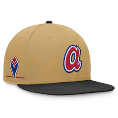 Atlanta Braves Fanatics  Heritage Two-Tone Fitted Hat - Khaki/Black - Fanatics Sale
