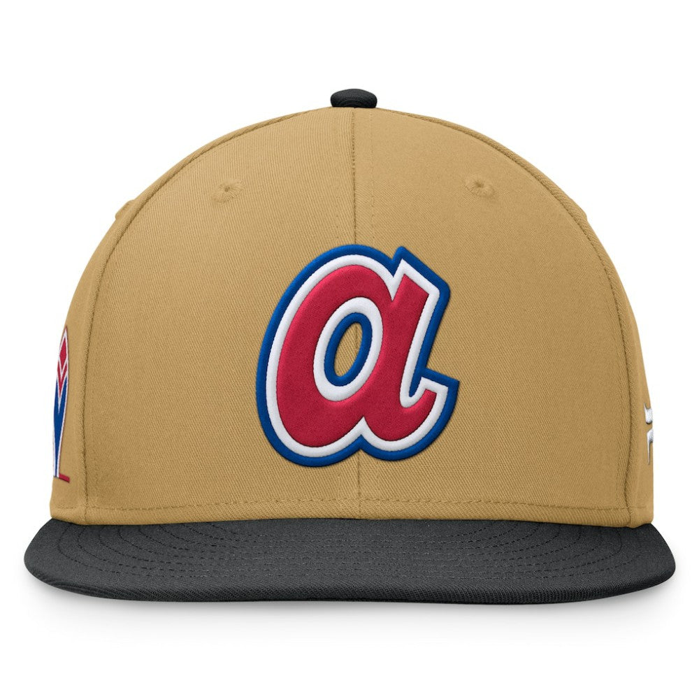 Atlanta Braves Fanatics  Heritage Two-Tone Fitted Hat - Khaki/Black - Fanatics Sale