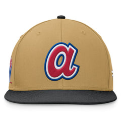 Atlanta Braves Fanatics  Heritage Two-Tone Fitted Hat - Khaki/Black - Fanatics Sale