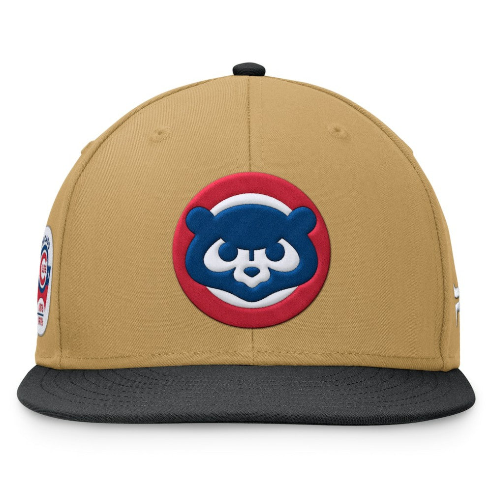 Chicago Cubs Fanatics  Heritage Two-Tone Fitted Hat - Khaki/Black - Fanatics Sale