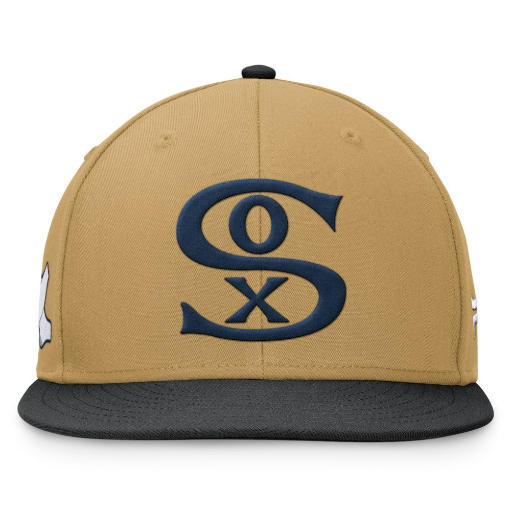 Chicago White Sox Fanatics  Heritage Two-Tone Fitted Hat - Khaki/Black - Fanatics Discount