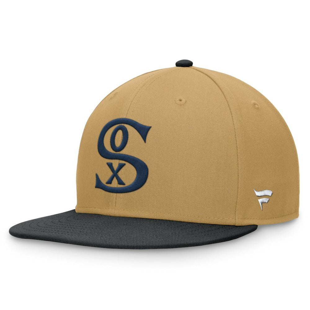 Chicago White Sox Fanatics  Heritage Two-Tone Fitted Hat - Khaki/Black - Fanatics Discount