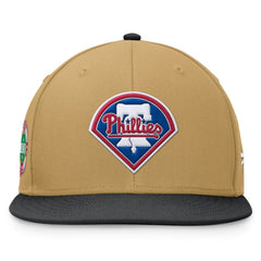 Philadelphia Phillies Fanatics  Heritage Two-Tone Fitted Hat - Khaki/Black - Fanatics Lifestyle