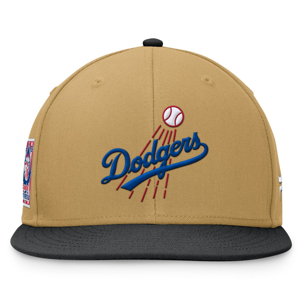 Los Angeles Dodgers Fanatics  Heritage Two-Tone Fitted Hat - Khaki/Black - Fanatics Lifestyle