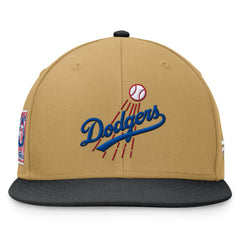 Los Angeles Dodgers Fanatics  Heritage Two-Tone Fitted Hat - Khaki/Black - Fanatics Lifestyle