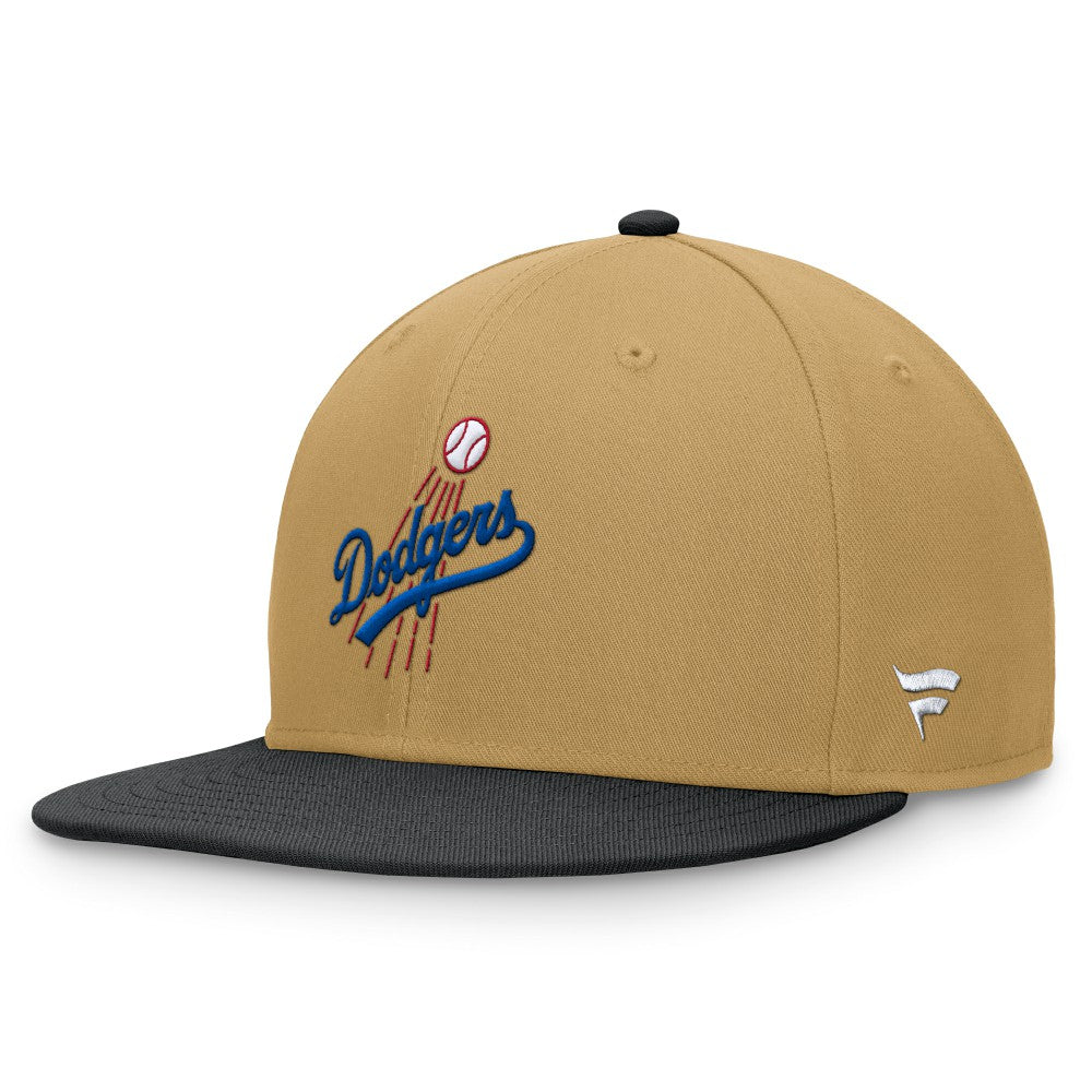 Los Angeles Dodgers Fanatics  Heritage Two-Tone Fitted Hat - Khaki/Black - Fanatics Lifestyle