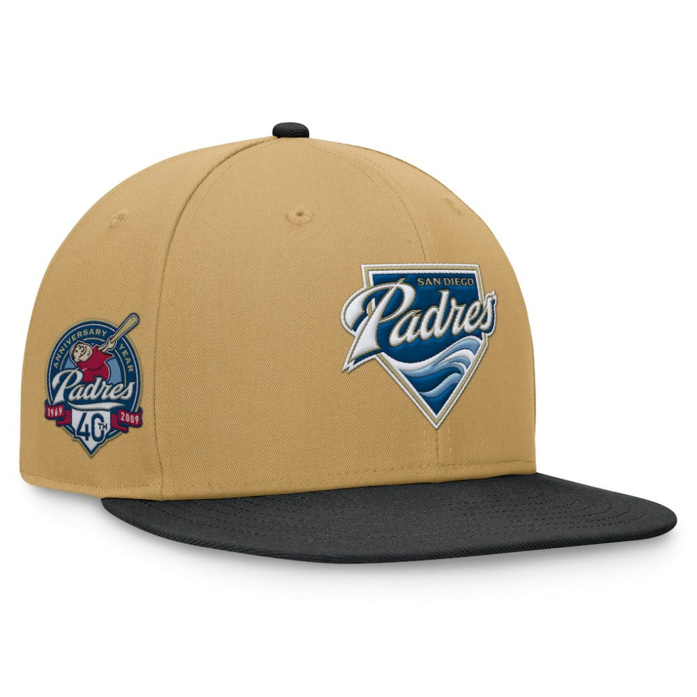San Diego Padres Fanatics  Heritage Two-Tone Fitted Hat - Khaki/Black - Fanatics Discount
