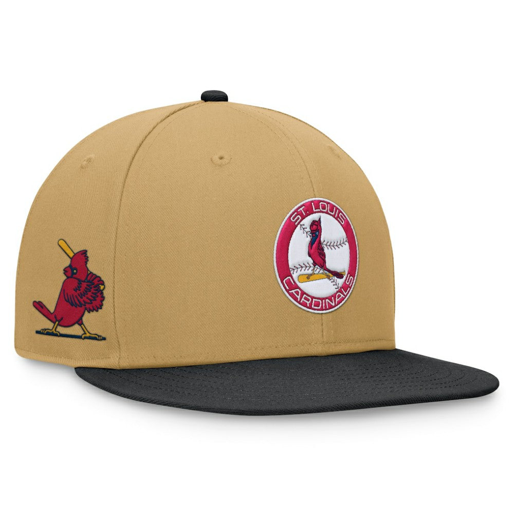 St. Louis Cardinals Fanatics  Heritage Two-Tone Fitted Hat - Khaki/Black - Fanatics Online