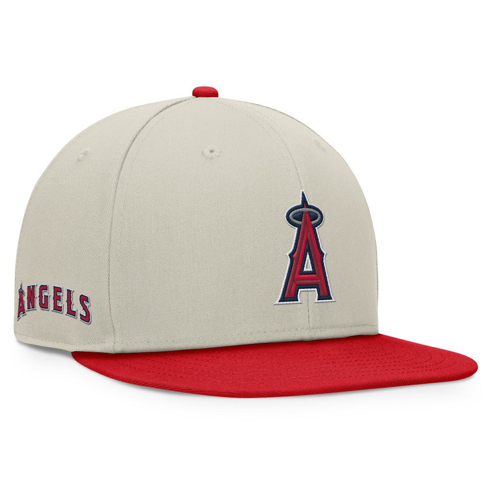 Los Angeles Angels Fanatics Team Two-Tone Snapback Hat - Khaki/Red - Fanatics Online