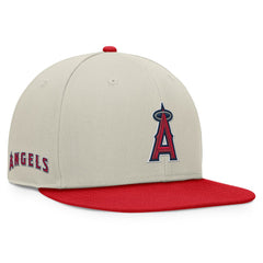 Los Angeles Angels Fanatics Team Two-Tone Snapback Hat - Khaki/Red - Fanatics Online