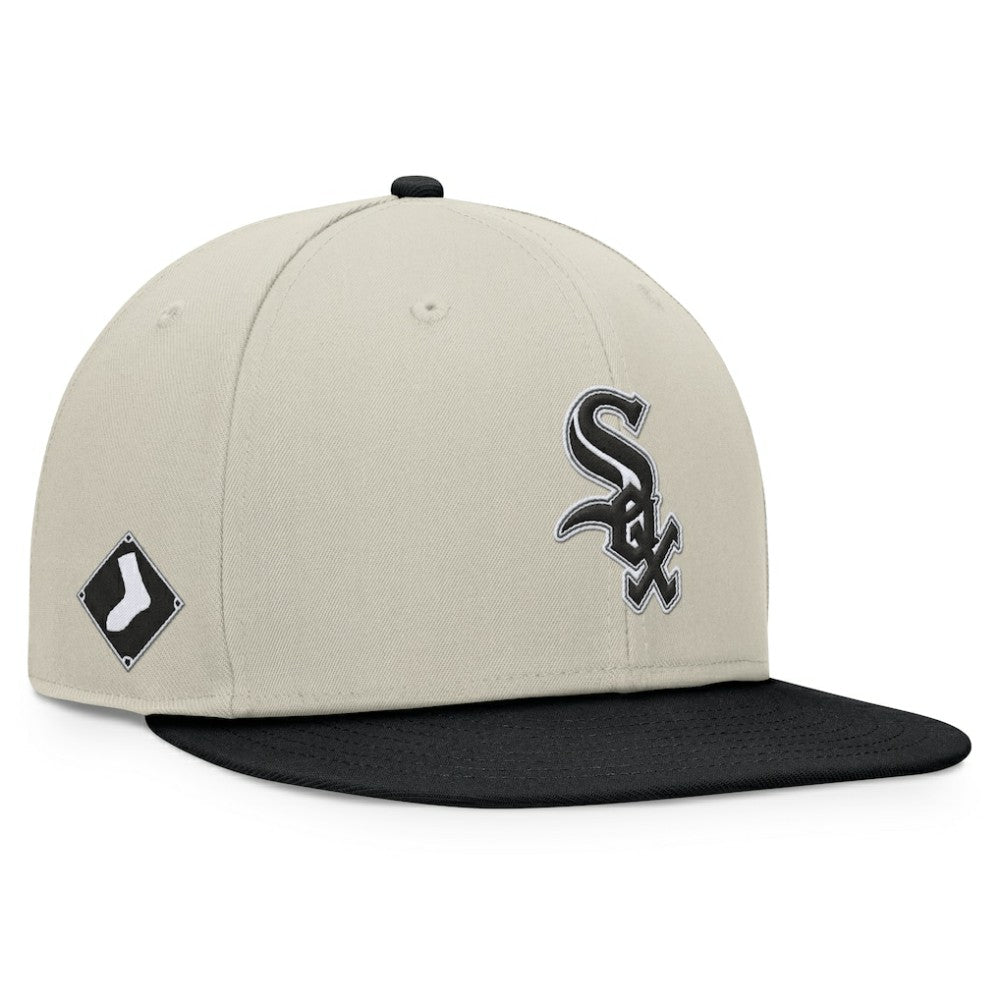 Chicago White Sox Fanatics Team Two-Tone Snapback Hat - Khaki/Black - Fanatics Online