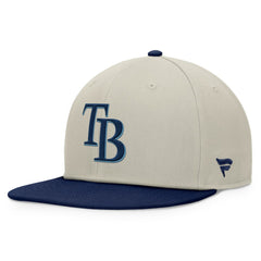 Tampa Bay Rays Fanatics Team Two-Tone Snapback Hat - Khaki/Navy - Fanatics Sale