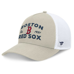 Boston Red Sox Fanatics A-Frame Trucker Adjustable Hat - Stone - Fanatics Online