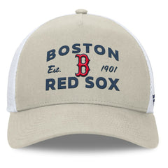 Boston Red Sox Fanatics A-Frame Trucker Adjustable Hat - Stone - Fanatics Online