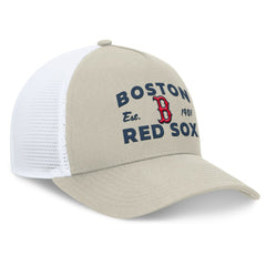 Boston Red Sox Fanatics A-Frame Trucker Adjustable Hat - Stone - Fanatics Online