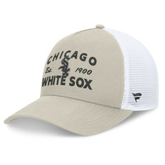 Chicago White Sox Fanatics A-Frame Trucker Adjustable Hat - Stone - Fanatics on Sale