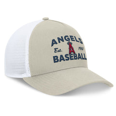 Los Angeles Angels Fanatics A-Frame Trucker Adjustable Hat - Stone - Fanatics Discount