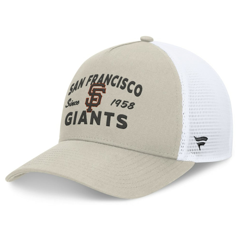 San Francisco Giants Fanatics A-Frame Trucker Adjustable Hat - Stone - Fanatics on Sale