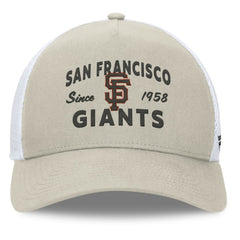 San Francisco Giants Fanatics A-Frame Trucker Adjustable Hat - Stone - Fanatics on Sale