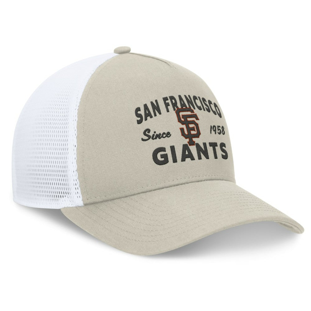 San Francisco Giants Fanatics A-Frame Trucker Adjustable Hat - Stone - Fanatics on Sale