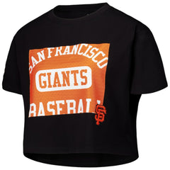 San Francisco Giants Pro Standard Women's Made To Play Boxy Cropped T-Shirt - Black - MLB Online