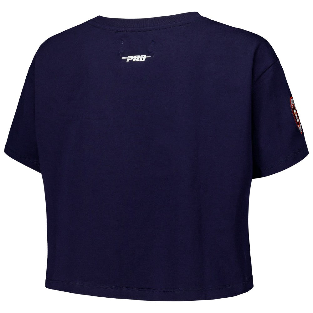 Houston Astros Pro Standard Women's Made To Play Boxy Cropped T-Shirt - Navy - MLB Online