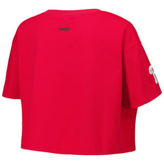 Philadelphia Phillies Pro Standard Women's Made To Play Boxy Cropped T-Shirt - Red - MLB Lifestyle