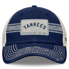 New York Yankees Fanatics  Heritage Stripe Trucker Adjustable Hat - Navy/Natural - Fanatics on Sale