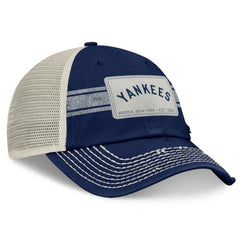 New York Yankees Fanatics  Heritage Stripe Trucker Adjustable Hat - Navy/Natural - Fanatics on Sale