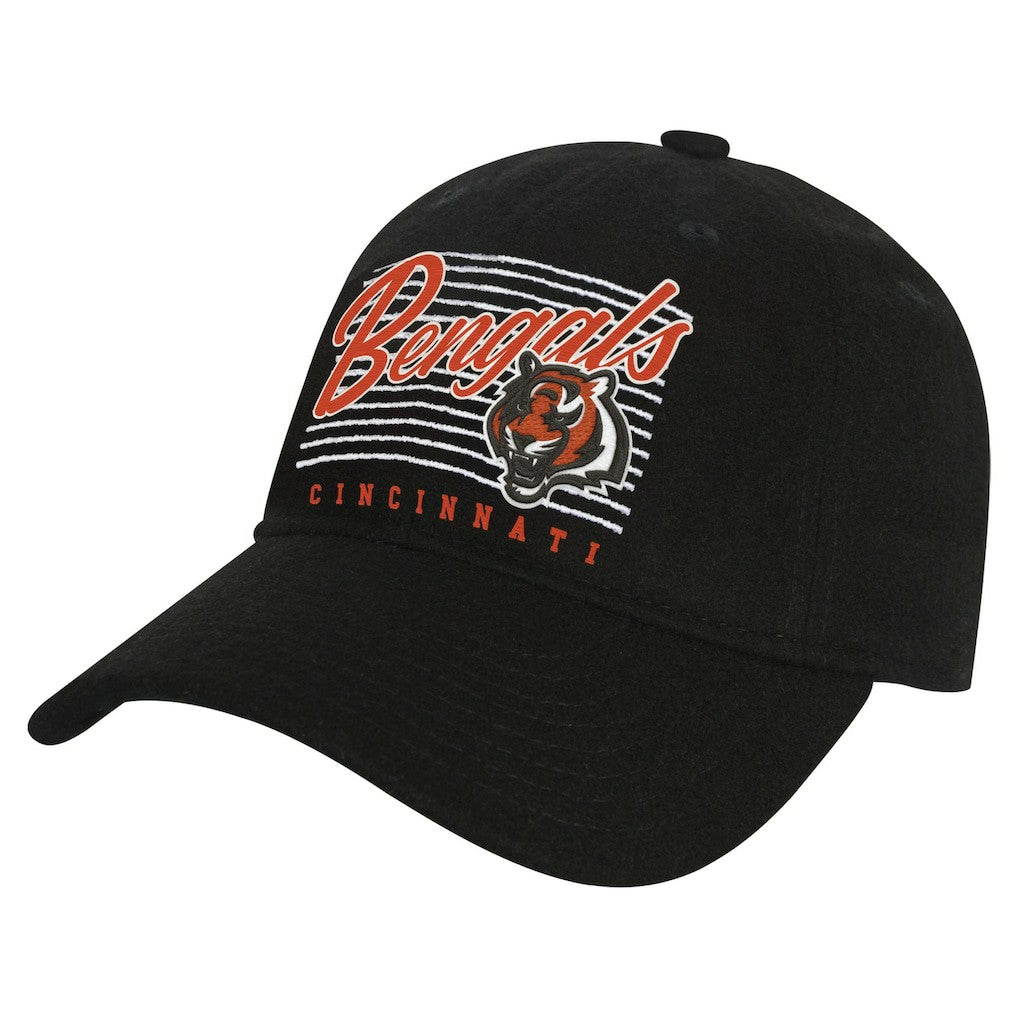 Cincinnati Bengals Youth Retro Wooly Adjustable Hat Black