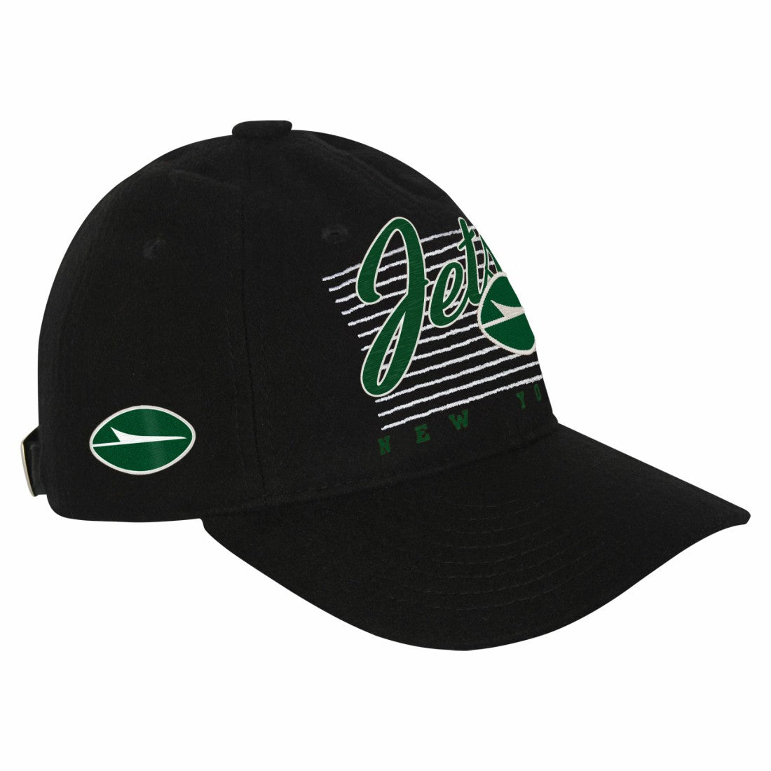 New York Jets Youth Retro Wooly Adjustable Hat Black