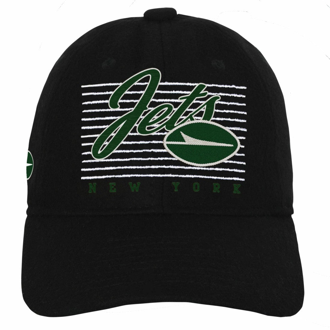New York Jets Youth Retro Wooly Adjustable Hat Black