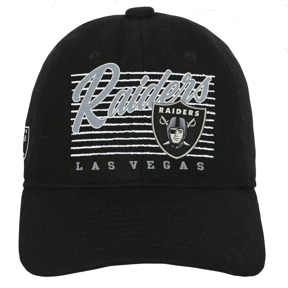 Las Vegas Raiders Youth Retro Wooly Adjustable Hat Black