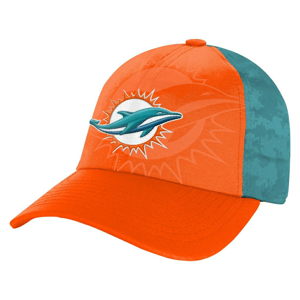 Miami Dolphins Youth Combine Two-Tone Adjustable Hat Orange/Aqua