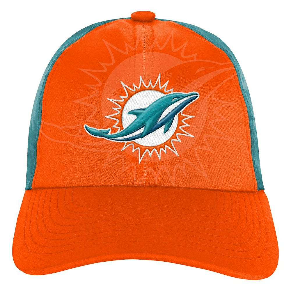 Miami Dolphins Youth Combine Two-Tone Adjustable Hat Orange/Aqua