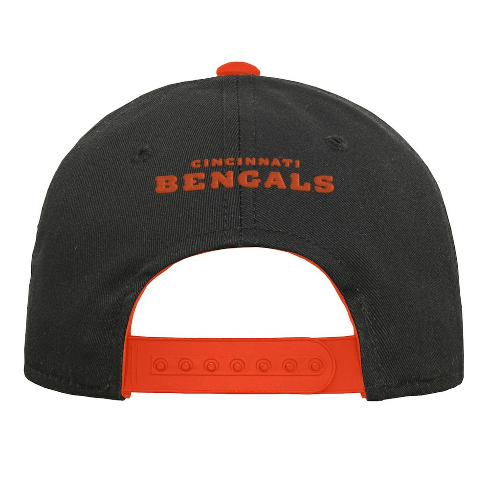 Cincinnati Bengals Youth Team Pre-Curved Adjustable Hat Black
