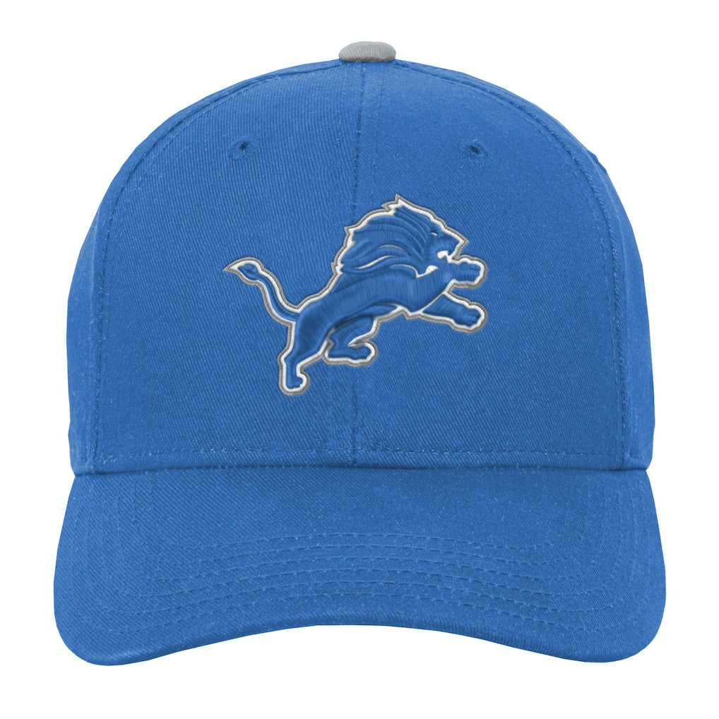 Detroit Lions Youth Team Pre-Curved Adjustable Hat Blue