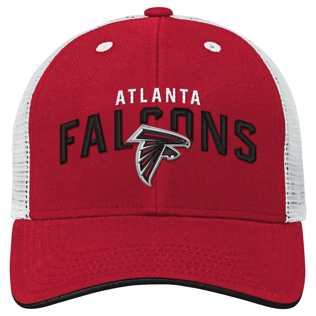 Atlanta Falcons Youth Core Lockup Trucker Adjustable Hat Red