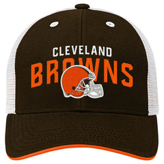 Cleveland Browns Youth Core Lockup Trucker Adjustable Hat Brown