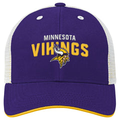 Minnesota Vikings Youth Core Lockup Trucker Adjustable Hat Purple