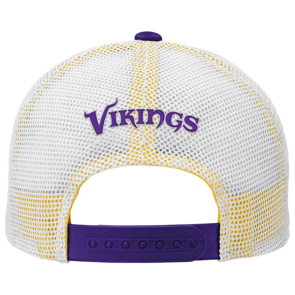 Minnesota Vikings Youth Core Lockup Trucker Adjustable Hat Purple