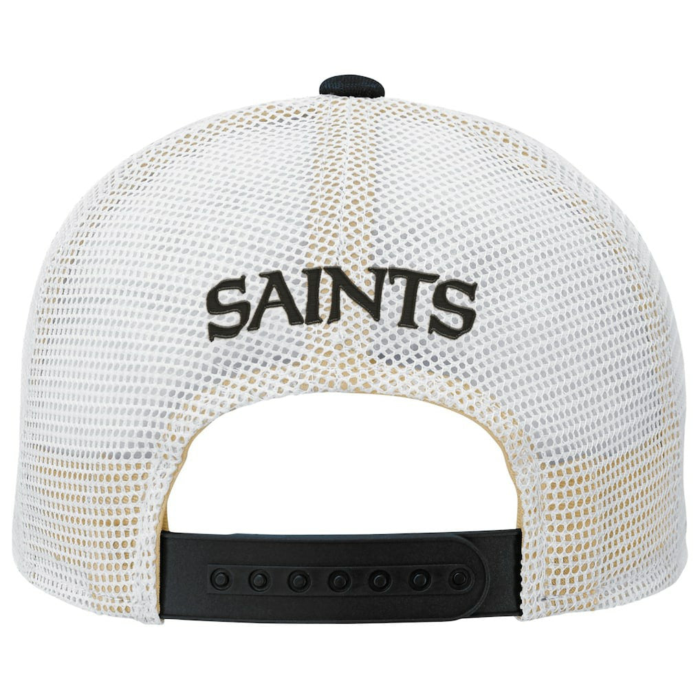 New Orleans Saints Youth Core Lockup Trucker Adjustable Hat Black